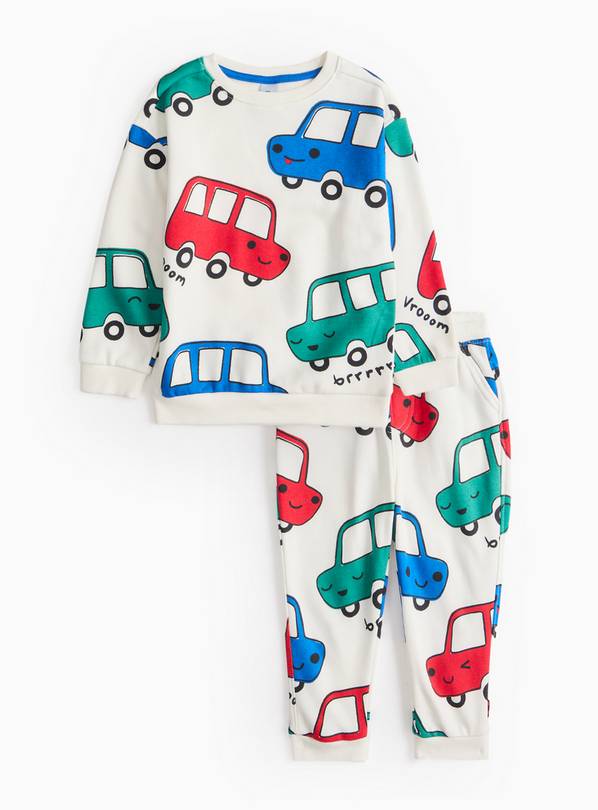 Vehicle Print Sweatshirt & Joggers Set 1-2 years